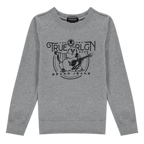 True Religion Junior Crew Neck Sweater Kids Crew Sweaters Flannels