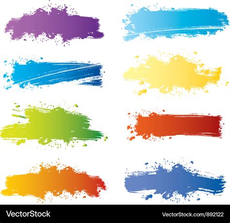 Splash Banners Color Royalty Free Vector Image