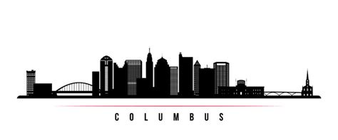 Drawing And Illustration Columbus Ohio City Skyline Outline Silhouette