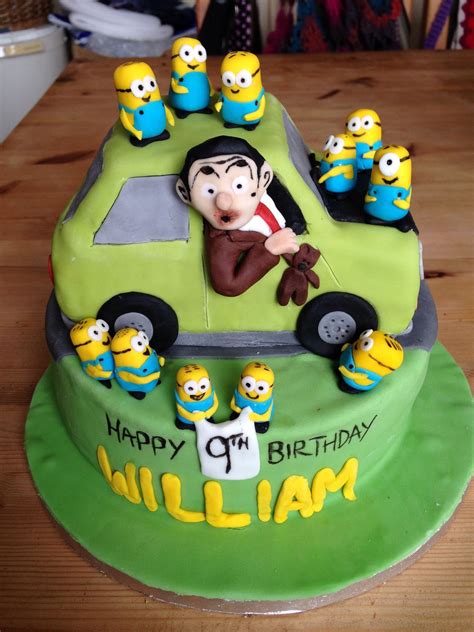 He wrote a birthday card to himself. Mr Bean & Minions Cake 1 | Mr bean cake, Mr bean birthday ...