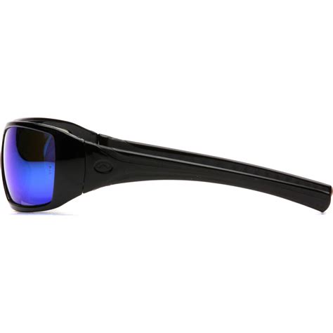 pyramex sb5665d goliath safety glasses black frame blue mirror lens full source