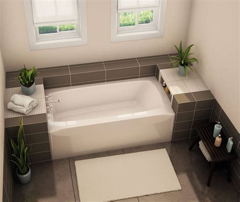 An alcove bathtub is a luxurious bathtub that is designed to be installed in the alcove section of your bathroom, with 3 of its sides perfectly enclosed by a wall. MAAX TO-3260 141351-AFRL-000-002 LEFT DRAIN SOAKER TUB IN ...