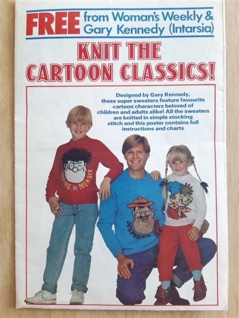 Knit The Cartoon Classicsvintage Fold Out Knitting Pattern To Knit A