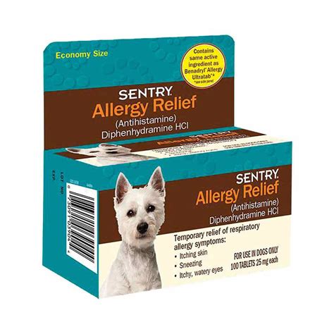Sentry Allergy Relief For Dogs 100 Count Ryans Pet Supplies