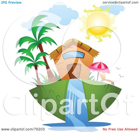 Royalty Free Rf Clipart Illustration Of A Unique Tropical Home By Bnp