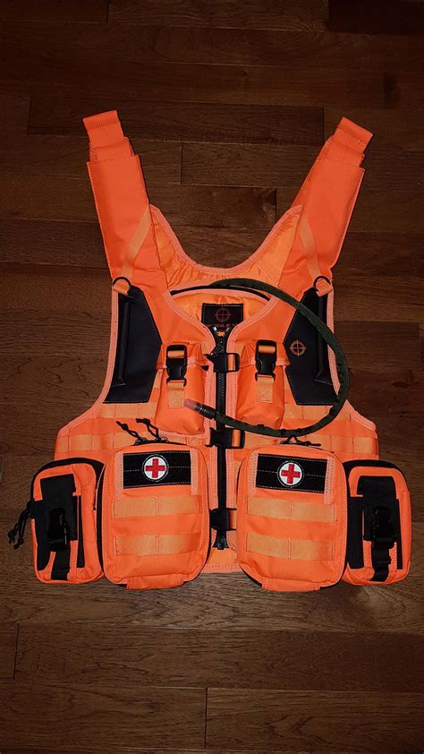 Tactical Blaze Orange Molle Search And Rescue Vest Canada Hunt Gear