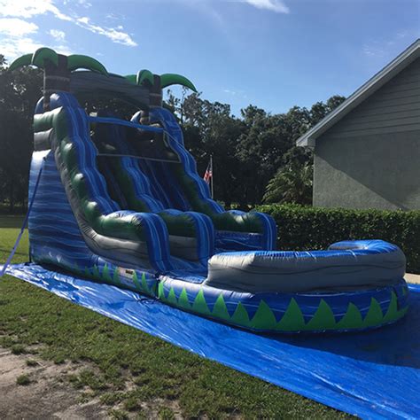 Blue Water Slide Commercial Inflatable Water Slides Water Slides Water Slide Pools Water Park
