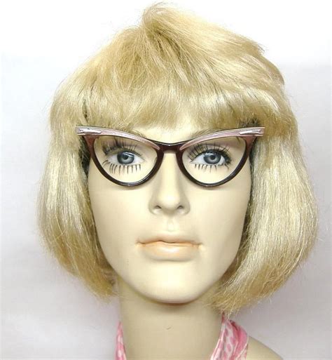 Vintage 50s 60s Winged Cat Eye Eyeglasses Frame American Etsy