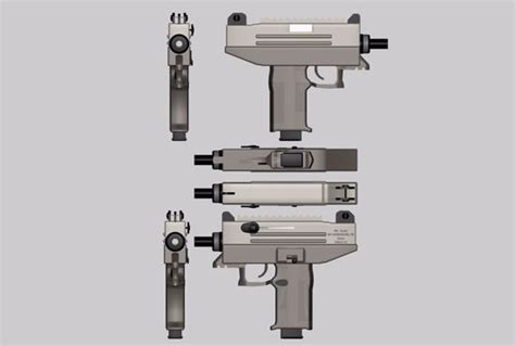 Vertices indices normals uv coords materials animations many. Uzi Machine Gun Model FBX Format 3D Weapons and Military ...