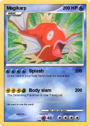 Pokémon Magikarp 1222 1222 Splash My Pokemon Card