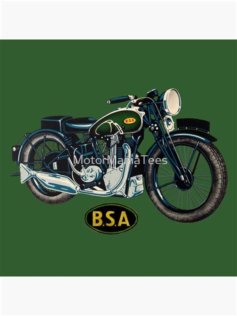 Vintage Bsa Motorcycles Motorbike Design By Motormaniac Poster By