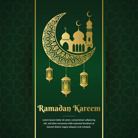Ramadan Kareem Greeting Background Template 2223174 Vector Art At Vecteezy