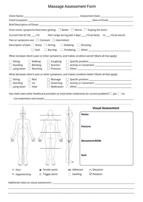 Massage Forms And Templates Free Pdf Downloads Massage Intake Forms