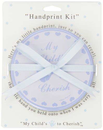 Child To Cherish Baby Handprint Pack In Blue Stained Glass Options