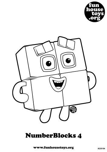Number Blocks Coloring Page Coloring Pages