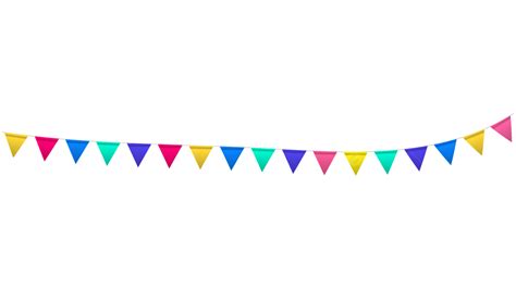 Party Bunting Vector Hd Images Colorful Party Decoration Triangular