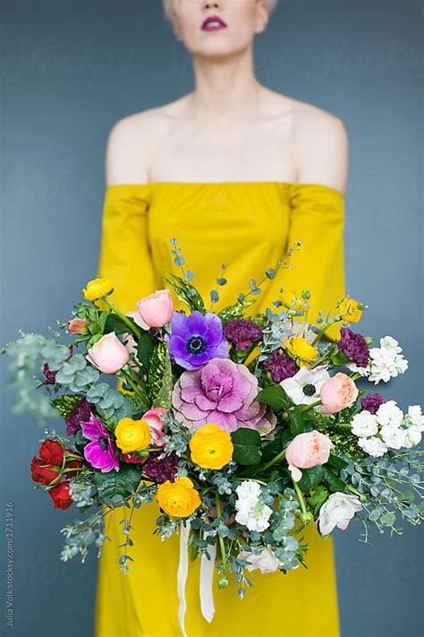 Woman With Flower By Stocksy Contributor Julia Volk Romantic