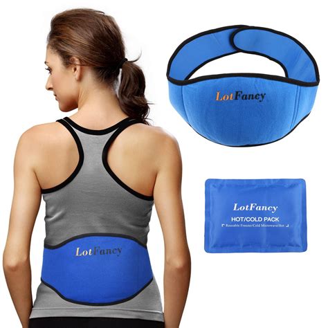 Lotfancy Hot Cold Gel Ice Pack With Wrap For Lower Back Pain Relief