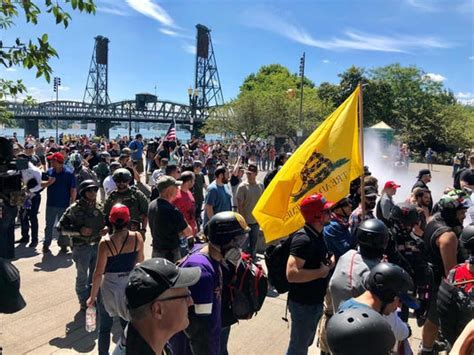 Portland Protests Clashes Occur At Right Wing Patriot Prayer Rally