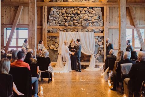 Calluna Events Devils Thumb Ranch Winter Wedding Ceremony Bride Groom