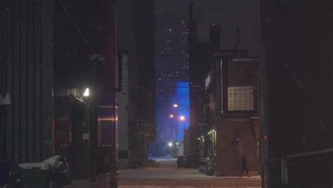 Dark Alleyway In Winter With Stock Footage Video 100