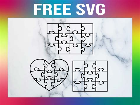 Free Puzzle Pieces SVG