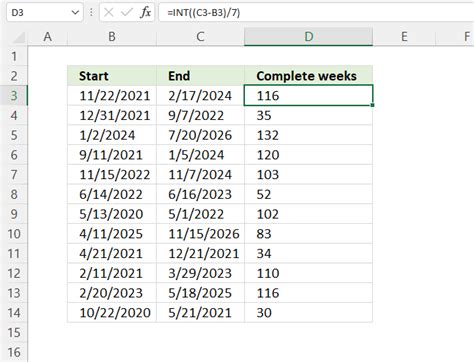 Calcular El Numero De Semanas Entre Dos Fechas En Excel Printable Templates Free