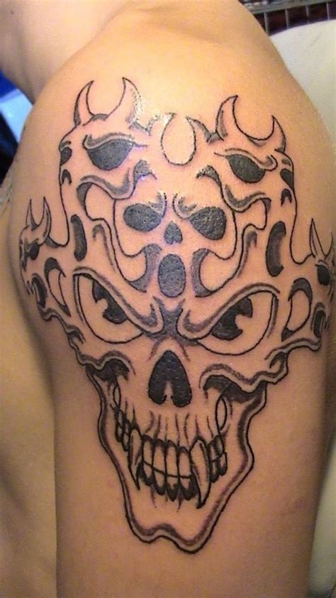 18 Best Evil Skull Tattoos For Men Images On Pinterest Skull Tattoos
