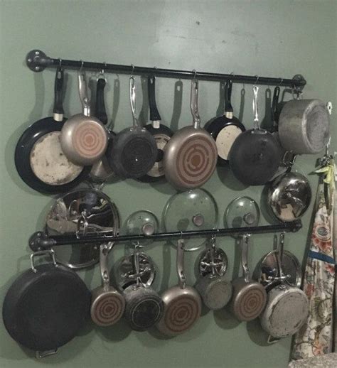 Kitchen Pots And Pans Hanging Wall Storage Hanging Rack Etsy