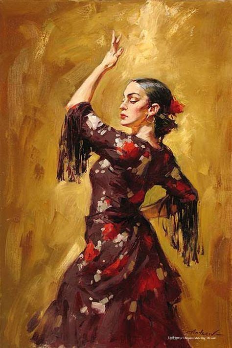 Lecture D Un Message Mail Orange Flamenco Art Espagnole Danseuse