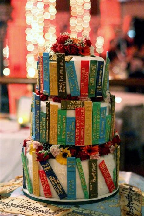 How to cake it yolanda gampp shows how to make a stack of books inspired by asap science out of chocolate cake! Fantasy and Fiction Wedding | Book cakes, Library cake ...