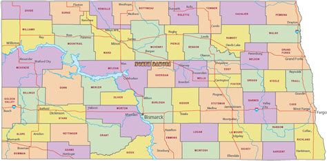 Map Of North Dakota Travel United States