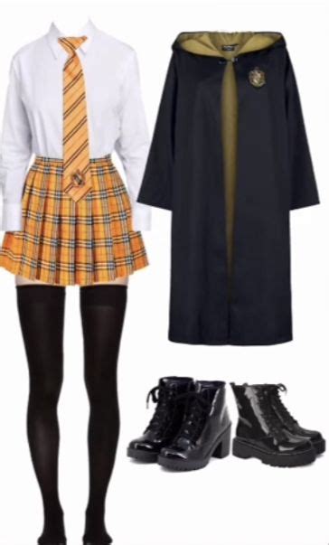 Hufflepuff Uniform Hogwarts Outfits Hufflepuff Outfit Harry Potter