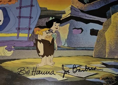 Hanna Barbera The Flintstones Barney And Betty Rubble Cel Signed £536
