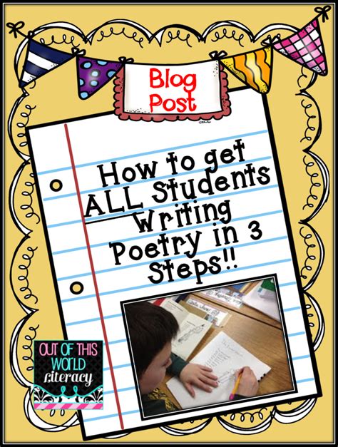 How to Get ALL Students Writing Poetry in 3 Steps - Out of this Word