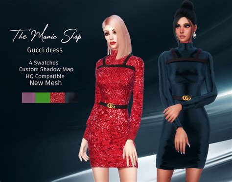 The Manic Shop Gucci Dress The Sims 4 Catalog