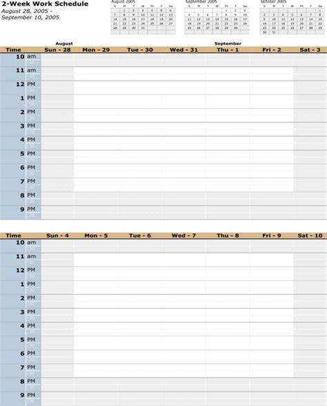 Download Bi Weekly Schedule Template For Free Formtemplate