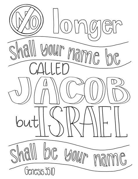 God Changes Jacob's Name Coloring Page/Activity Sheet | Ep. 037 - Donuts and Devos