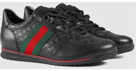 Gucci Sl73 Leather Lace Up Sneaker In Black For Men Lyst