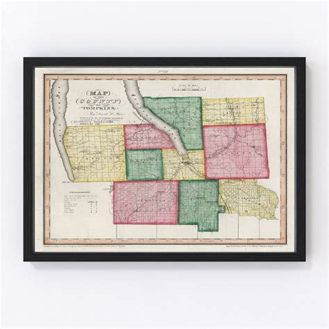 This Is A Museum Grade Print Of The Historic 1840 County Map Of