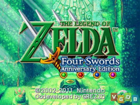 the legend of zelda four swords anniversary edition vgdb vídeo game data base