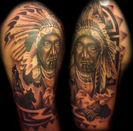 Maybe you would like to learn more about one of these? Native American Indian Chief Portrait Tattoo by Nic ...