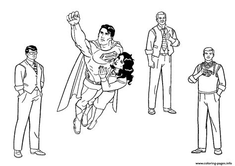 All Characters Superman 51b7 Coloring Page Printable