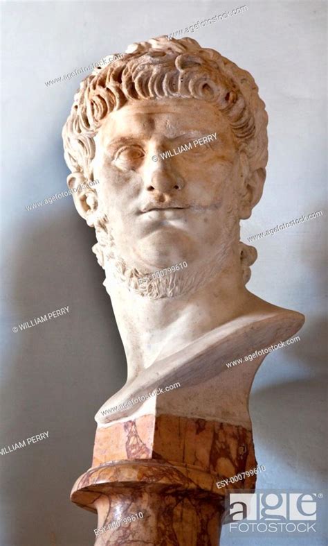 Statue Sculpture Bust Of Roman Emperor Nero Capitoline Museum Rome