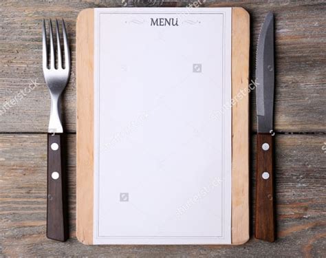 Editable Blank Menu Template