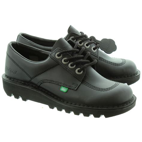Kickers Kick Lo Ladies Shoes In Black In Black