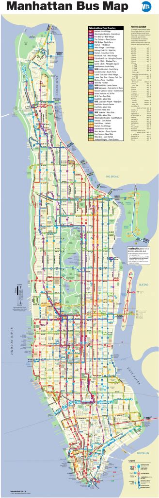 Manhattan Bus Map Pertaining To Printable Manhattan Bus Map Printable