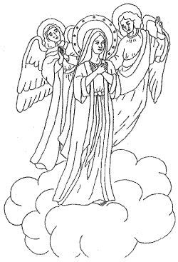 May Crowning Mary Coloring Page Coloring Pages
