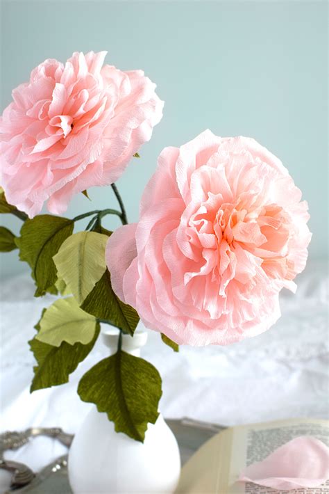 Diy Crepe Paper English Rose Crafted To Bloom Paper