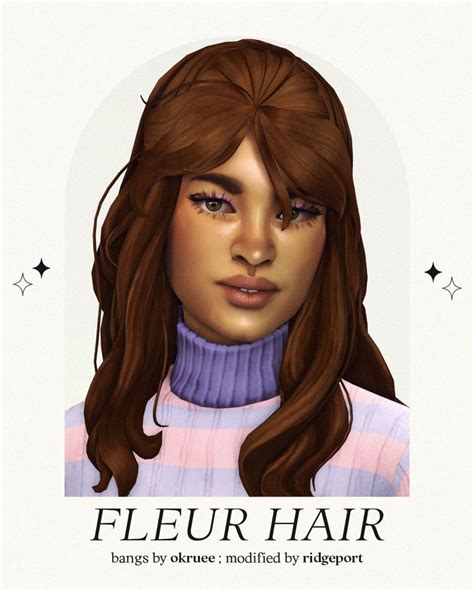 Fleur Hair · Patreon Sims Hair Sims 4 Sims